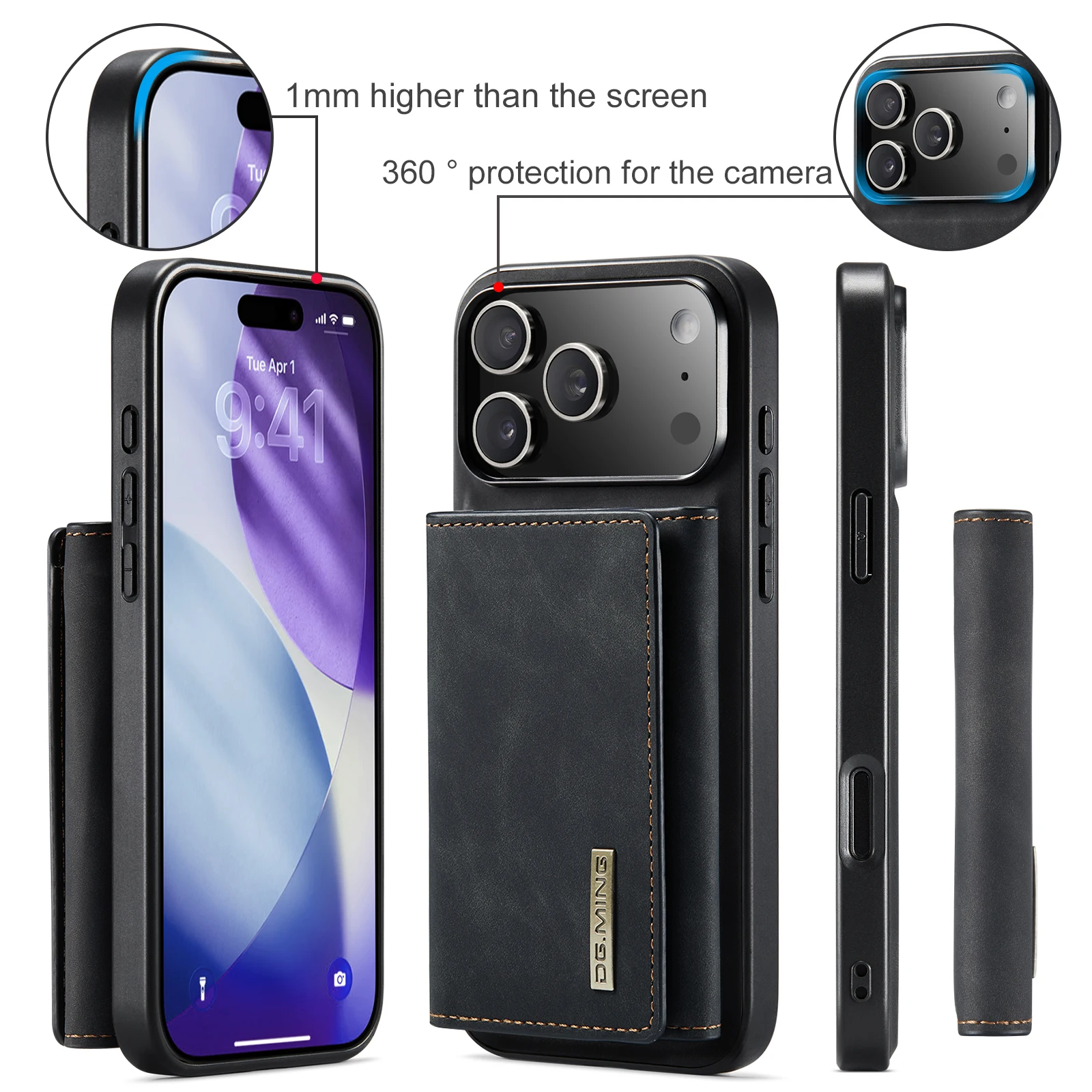 For New IPhone 17 Pro Max Air  - Leather Wallet Card Holder Phone Cover review and price