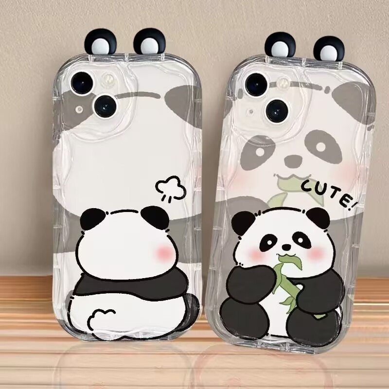 Cute Panda Wrist Strap Case Fo - Cute Cartoon Wrist Strap Silicone Case review and price
