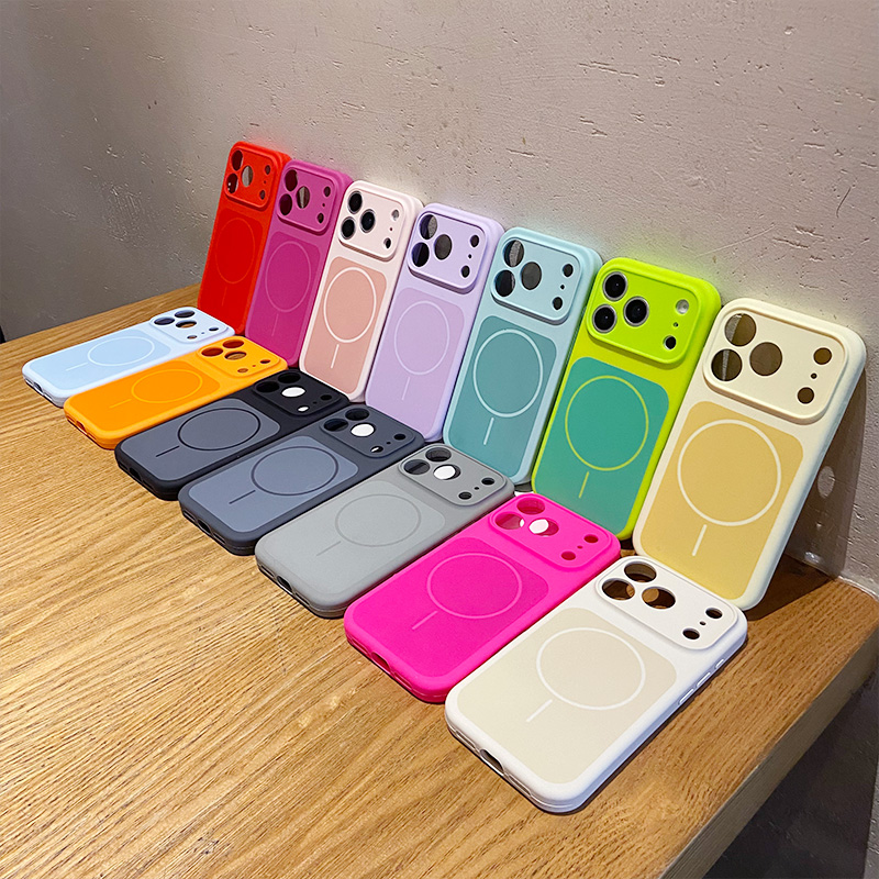Color Blocking Liquid Silicone - Liquid Silicone Magnetic Phone Case review and price