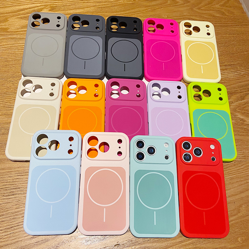Color Blocking Liquid Silicone - Liquid Silicone Magnetic Phone Case review and price