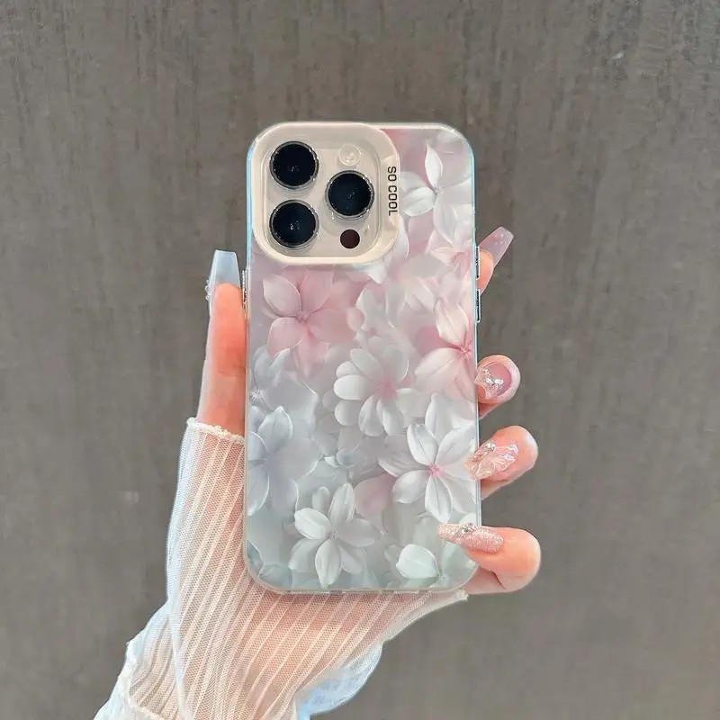 Pink Flower Case for iPhone 15 - Screen Protectors review and price