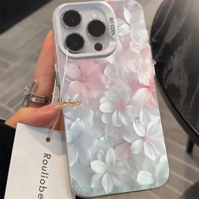 Pink Flower Case for iPhone 15 - Screen Protectors review and price
