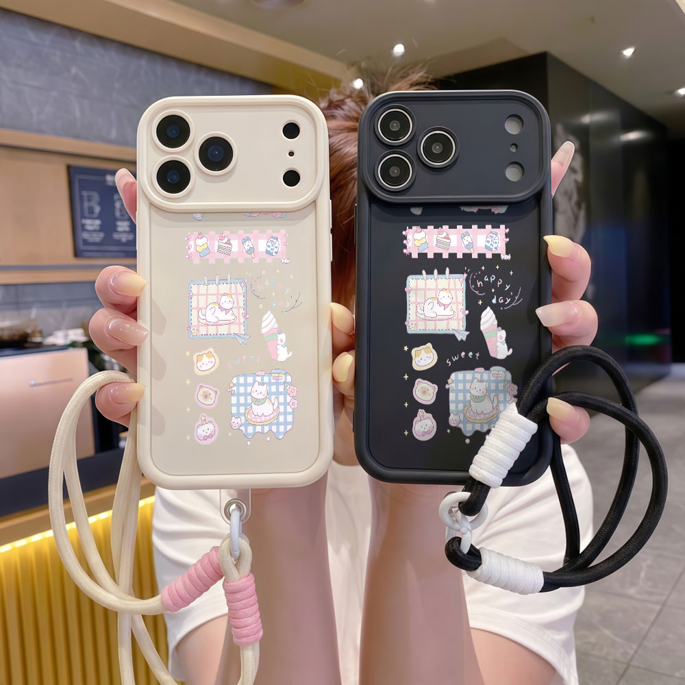 Wrist Strap Cartoon Cute Cat L - Cute Cartoon Wrist Strap Silicone Case review and price