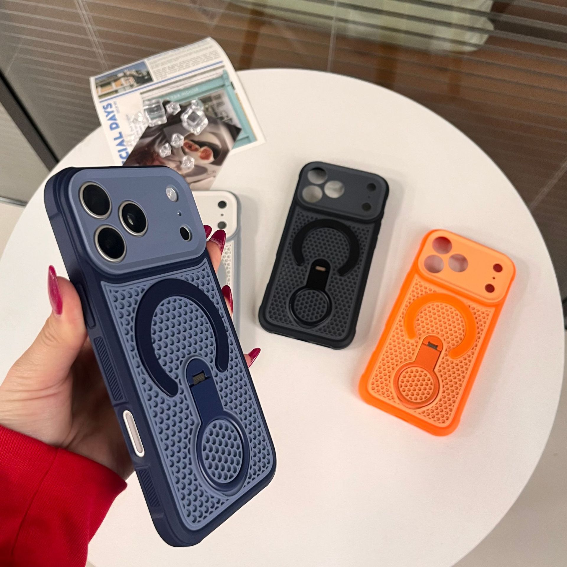 360 ° magnetic bracket breatha - Heat Dissipation Mesh Breathable Case review and price